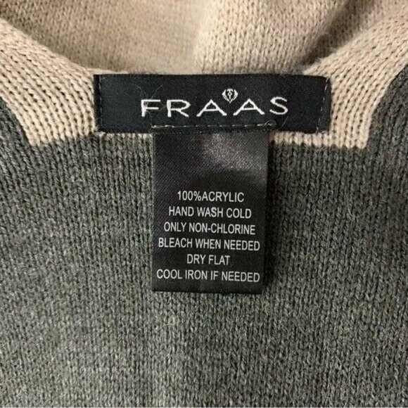 Fraas Reversible Open Front Knit Poncho Wrap Cardigan Beige Gray Acrylic Cozy - Picture 4 of 4